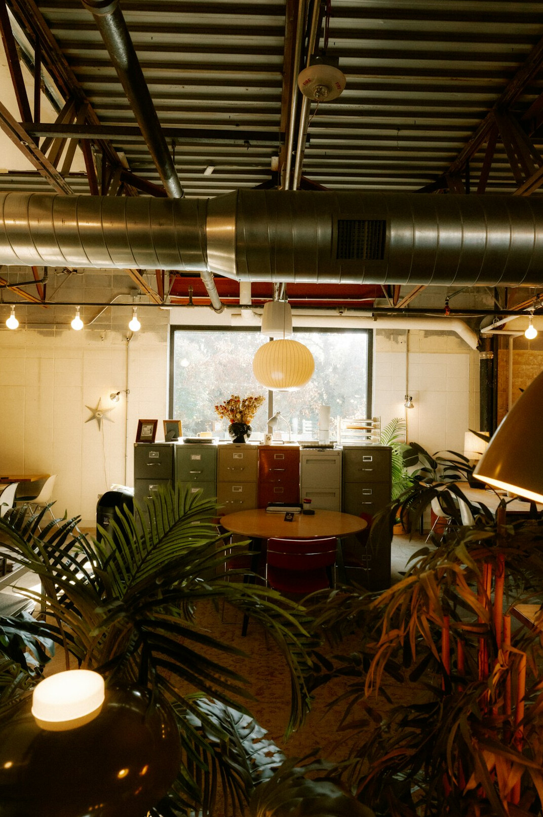 sustainable green files in modern office